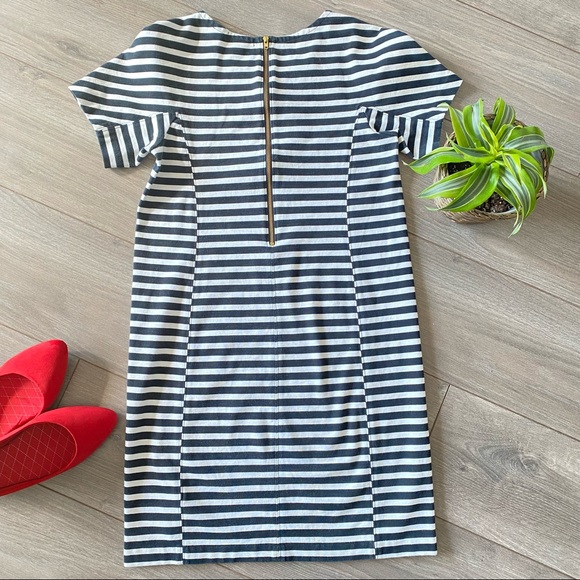 J Crew Nautical Striped Dress Black White Small - Picture 4 of 11